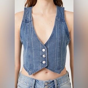 Stoned Forever 21 Denim Vest